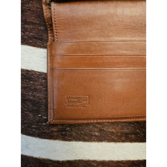 Vintage Dooney & Bourke Leather Wallet Green KissLock Coin Purse Made In USA AWL - Picture 6 of 8